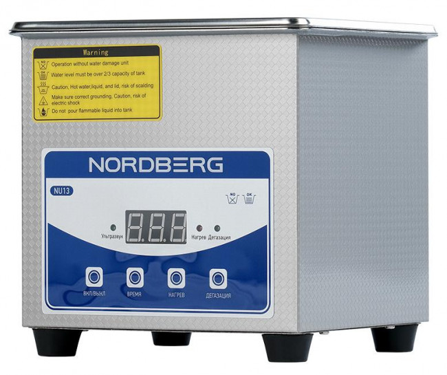 Ультразвуковая ванна с подогревом, 1,3 л NORDBERG NU13 ЦБ-00017597 Ультразвуковая ванна с подогревом, 1,3 л NORDBERG NU13 ЦБ-00017597