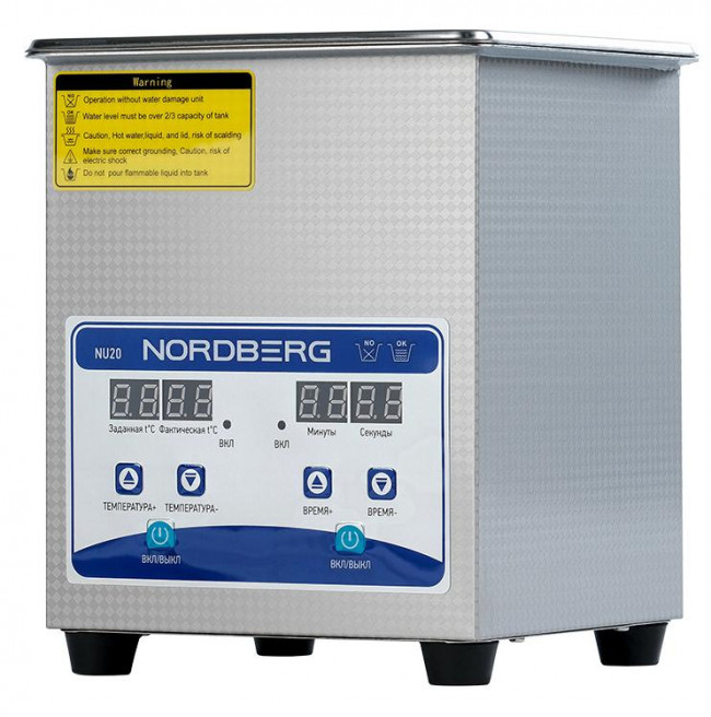 Ультразвуковая ванна с подогревом, 2 л NORDBERG NU20 ЦБ-00017598 Ультразвуковая ванна с подогревом, 2 л NORDBERG NU20 ЦБ-00017598