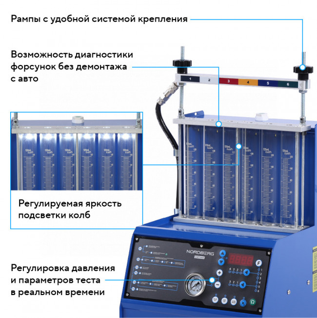Установка для тестирования и очистки форсунок NORDBERG CMT31AG CMT6 01-00016026 Установка для тестирования и очистки форсунок NORDBERG CMT31AG CMT6 01-00016026
