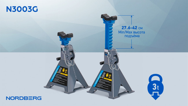 Подставка страховочная с опорными пластинами, 3 т (комплект 2 шт.) NORDBERG N3003G 01-00004676 Подставка страховочная с опорными пластинами, 3 т (комплект 2 шт.) NORDBERG N3003G 01-00004676