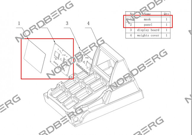 Клавиатура для 4523 NORDBERG 4523#M+P 000010829