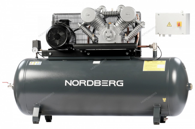 Компрессор поршневой с ременной передачей 380В, ресив. 500л, 1400л/мин NORDBERG NCP500/1400-16 ЦБ-0009515