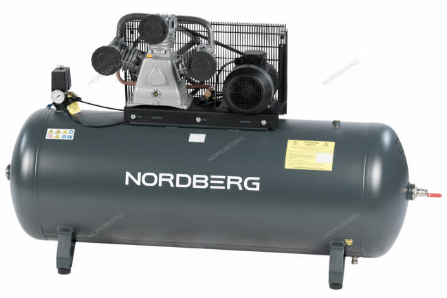 Компрессор поршневой с ременной передачей 380В, ресив. 500л, 950л/мин NORDBERG NCP500/950 ЦБ-0009512