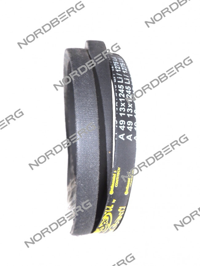 Ремень клиновой A 49 Li=1245 мм, Ld=1275 мм для NCE50/280 NORDBERG NCE#BL1245/1275 ЦБ-00009322 Ремень клиновой A 49 Li=1245 мм, Ld=1275 мм для NCE50/280 NORDBERG NCE#BL1245/1275 ЦБ-00009322