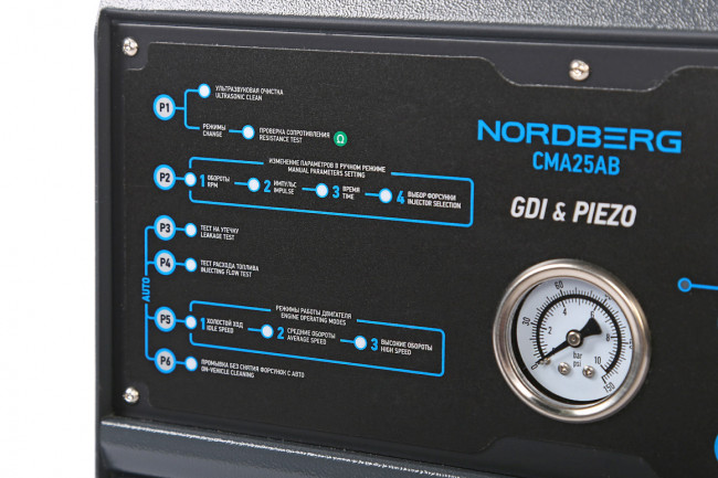 Установка для тестирования и очистки форсунок GDI и пьезо NORDBERG CMA25AB 01-00005522