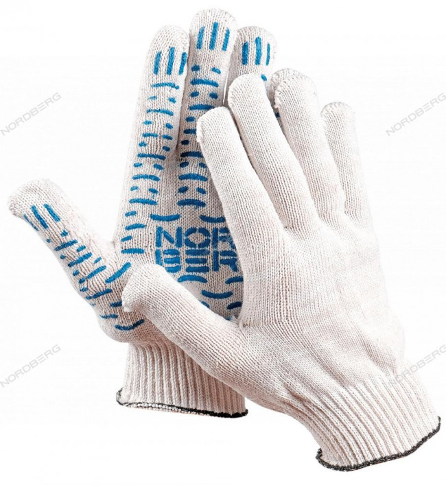 Перчатки с пвх покрытием белые NORDBERG NCG610150 ЦБ-00007851 Перчатки с пвх покрытием белые NORDBERG NCG610150 ЦБ-00007851