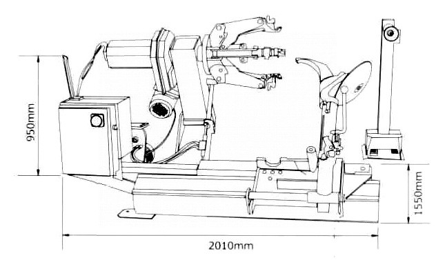 Станок шиномонтажный 380V для грузовых машин, зажимы 14-26", синий NORDBERG 46TRK(B) 000002008