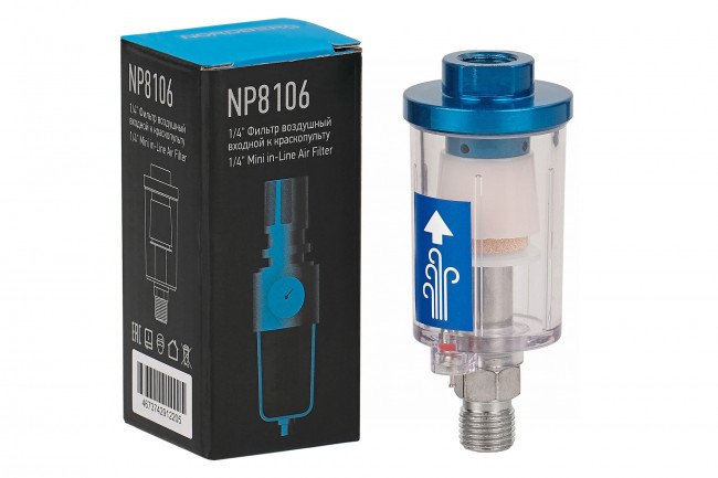 Фильтр воздушный входной к краскопульту (5µm) 1/4" NORDBERG NP8106 01-00003438 Фильтр воздушный входной к краскопульту (5µm) 1/4" NORDBERG NP8106 01-00003438