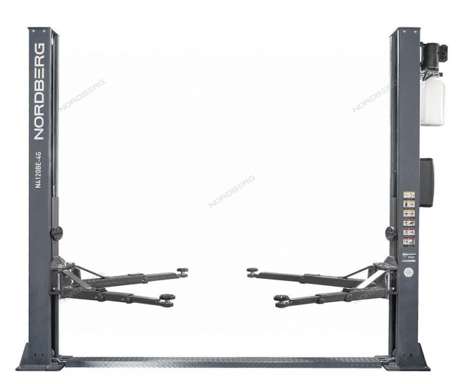 Подъемник двухстоечный 4 т, с электростопорами, 380 В, серый NORDBERG N4120BE-4G_3+2_380 01-00008657 Подъемник двухстоечный 4 т, с электростопорами, 380 В, серый NORDBERG N4120BE-4G_3+2_380 01-00008657