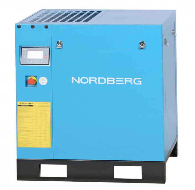 Компрессор винтовой, 7,5 кВт, 10 бар, 900 л/мин, IP55, без ресивера NORDBERG NCC10 01-00004841 Компрессор винтовой, 7,5 кВт, 10 бар, 900 л/мин, IP55, без ресивера NORDBERG NCC10 01-00004841