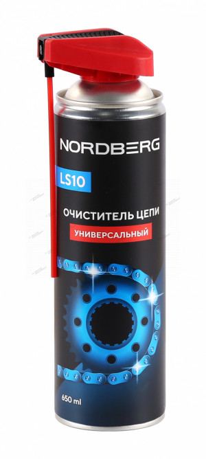 Очиститель цепи LS10, аэрозоль, 650 мл NORDBERG LS10-650 01-00017439 Очиститель цепи LS10, аэрозоль, 650 мл NORDBERG LS10-650 01-00017439