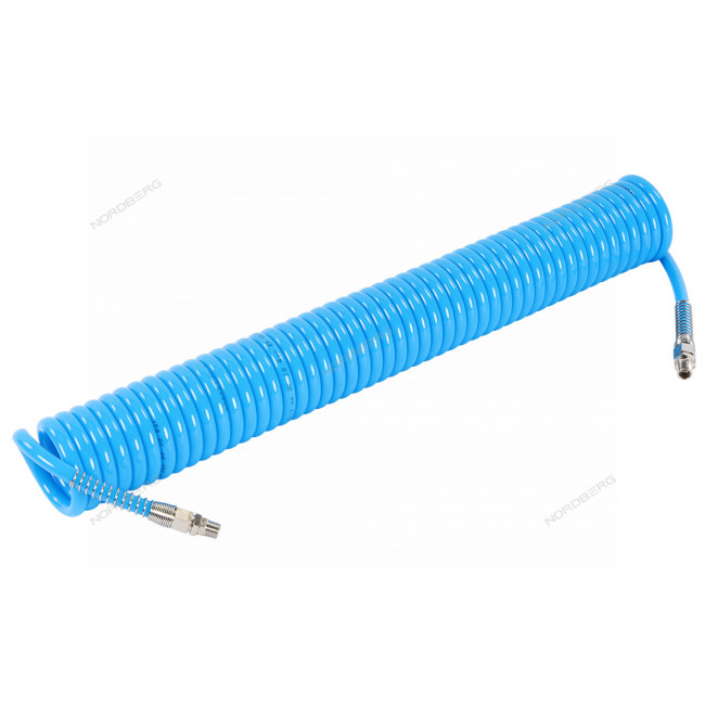Шланг воздушный спиральный ПУ диам. 8х12мм, 11м NORDBERG HS0811PU ЦБ-00016891 Шланг воздушный спиральный ПУ диам. 8х12мм, 11м NORDBERG HS0811PU ЦБ-00016891