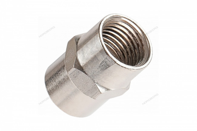 Переходник резьбовой F1/4" - F1/4" NORDBERG NPFF22 ЦБ-0010488 Переходник резьбовой F1/4" - F1/4" NORDBERG NPFF22 ЦБ-0010488
