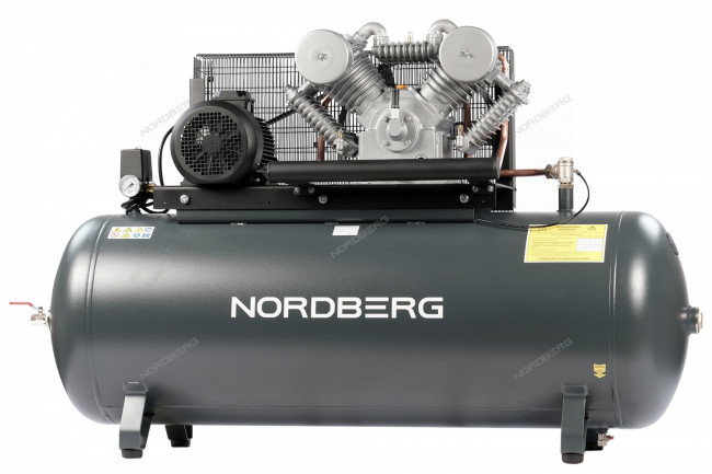 Компрессор поршневой с ременной передачей 380В, ресив. 500л, 1000л/мин NORDBERG NCP500/1000-16 ЦБ-0009514
