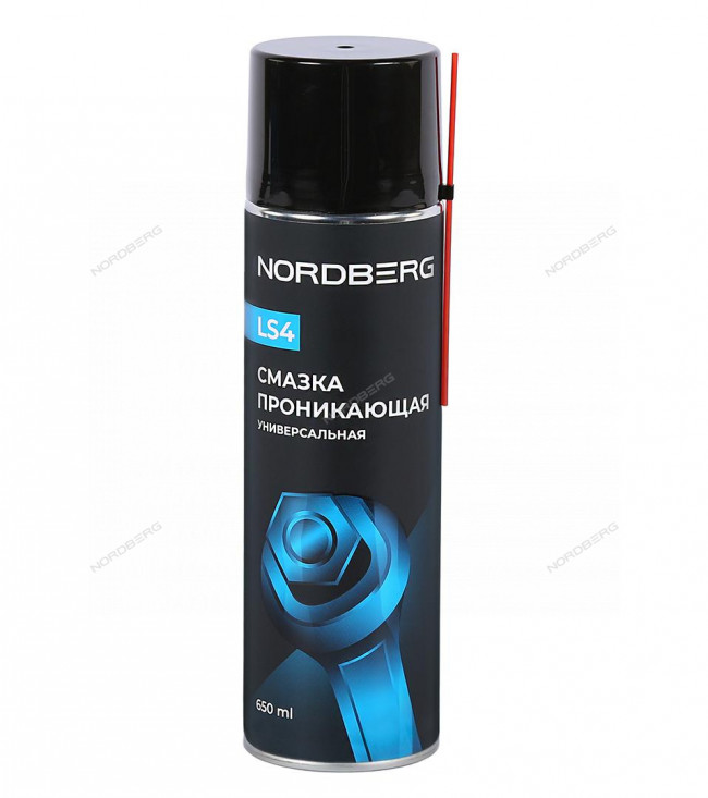 Смазка универсальная проникающая LS4, аэрозоль, 650 мл NORDBERG LS4-650 01-00008635 Смазка универсальная проникающая LS4, аэрозоль, 650 мл NORDBERG LS4-650 01-00008635