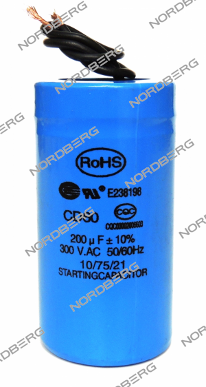 Конденсатор 200mF (пусковой) NORDBERG PJ-HSDR-0100001 000002015