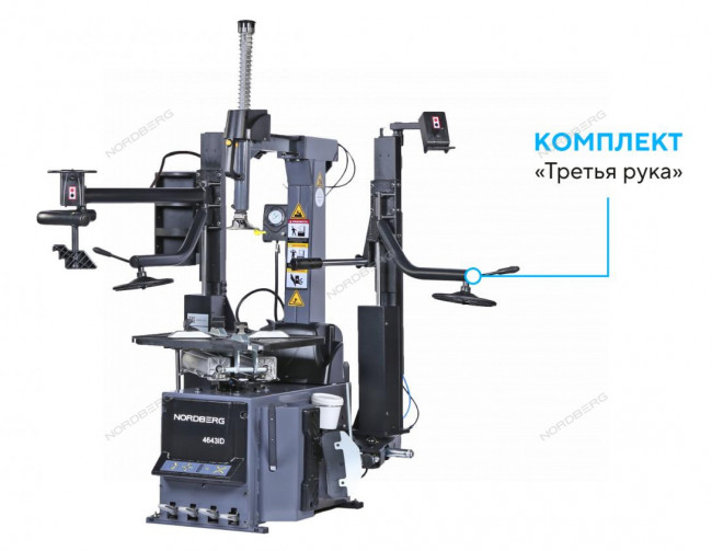 Станок шиномонтажный автомат, инверторный, стол с накладками, 220 В, серый NORDBERG 4643ID (G) 01-00008368